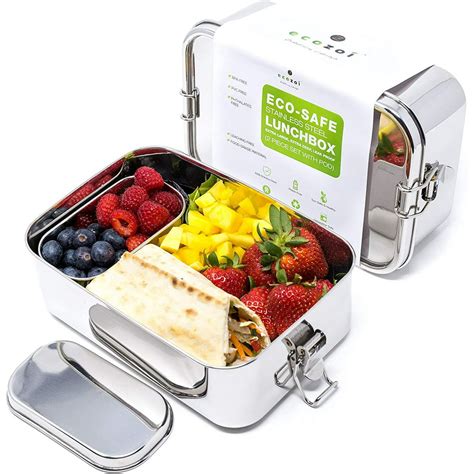 Stainless Steel Lunch Box, 1 Tier Leak Proof, 60 Oz 